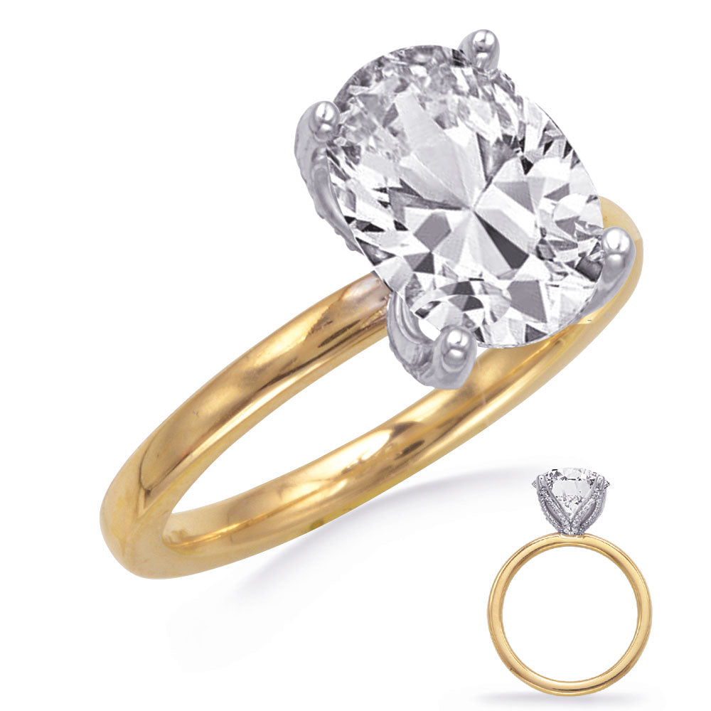 Aria Hidden Bloom Solitaire Engagement Ring