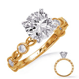 Genevieve Scalloped Diamond Engagement Ring