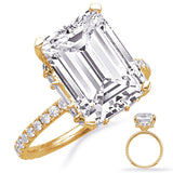Juliet Emerald-Cut Hidden Halo Engagement Ring