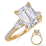 Vivienne Three-Stone Pavé Engagement Ring