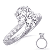 Oval Halo Pavé Engagement Ring
