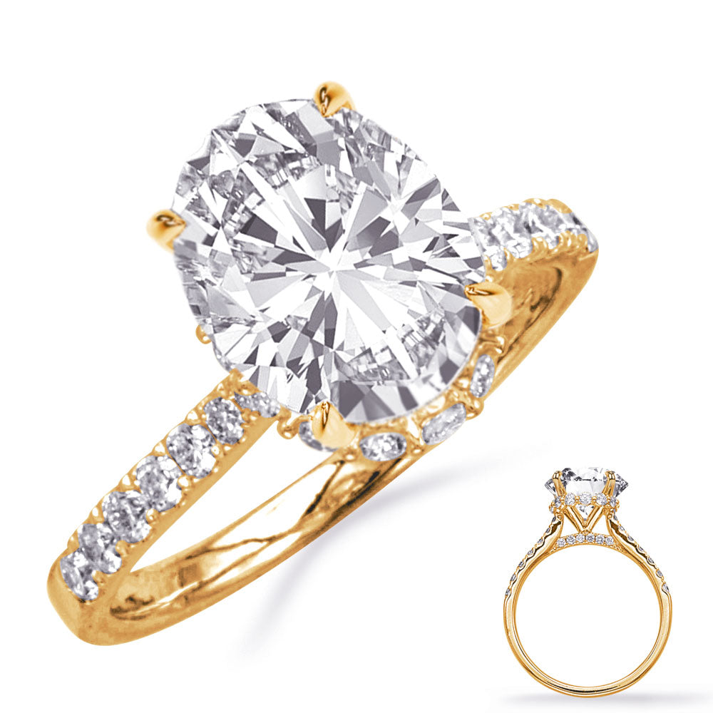 Radiant Split Shank Oval Halo Ring