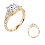 Elegant Marquise Accent Engagement Ring