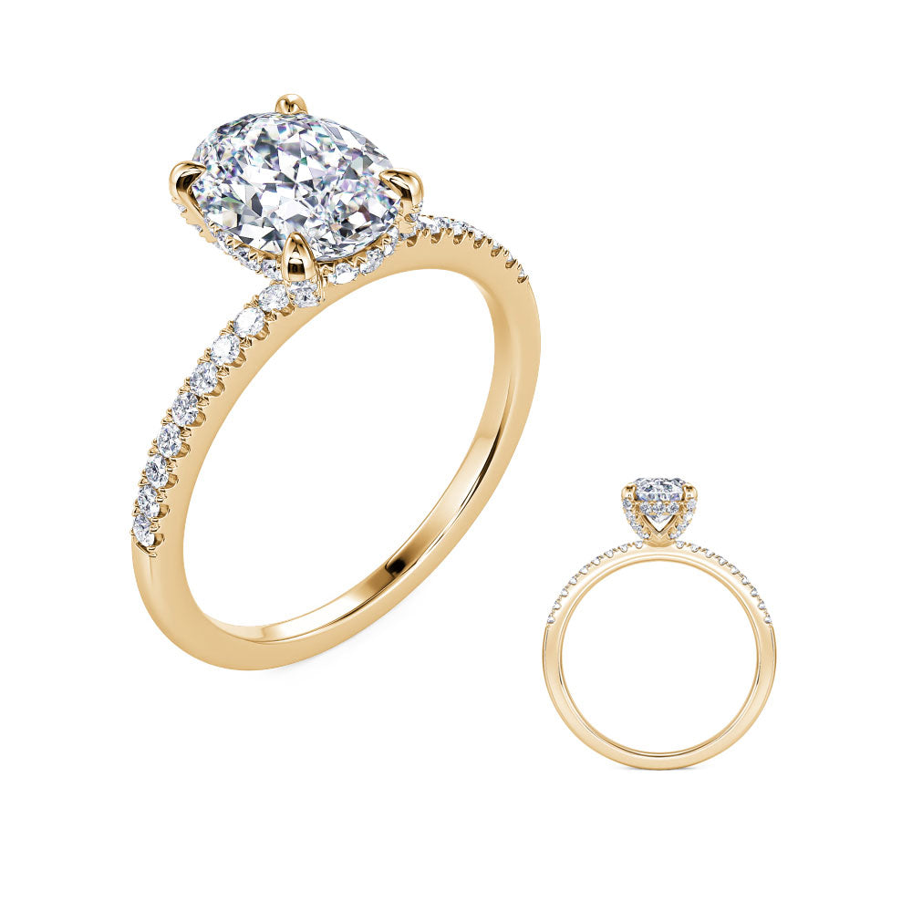 Luna Oval Diamond Engagement Ring
