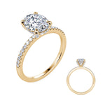 Luna Oval Diamond Engagement Ring