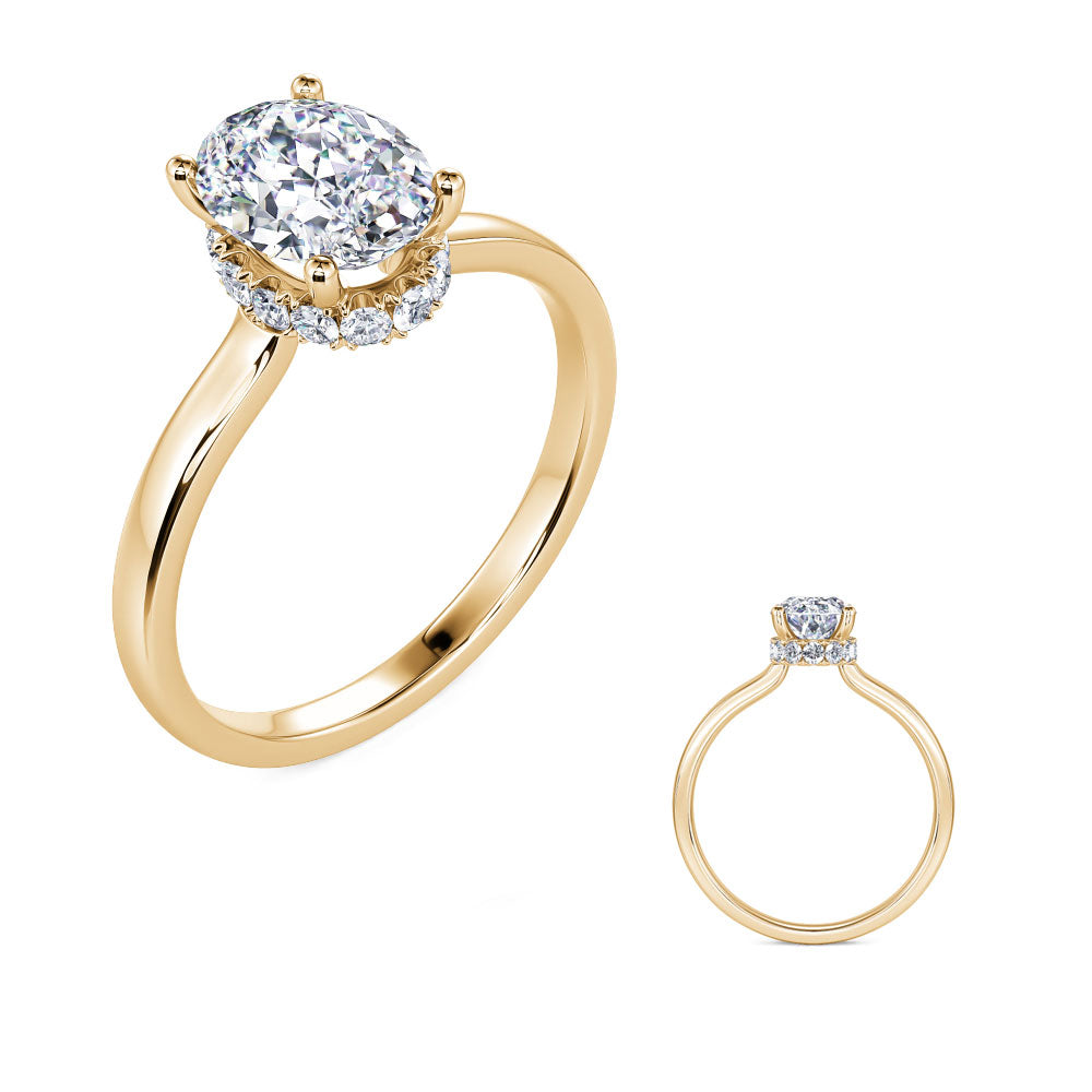 Grace Halo Diamond Engagement Ring