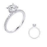 Hidden Halo Pavé Diamond Engagement Ring