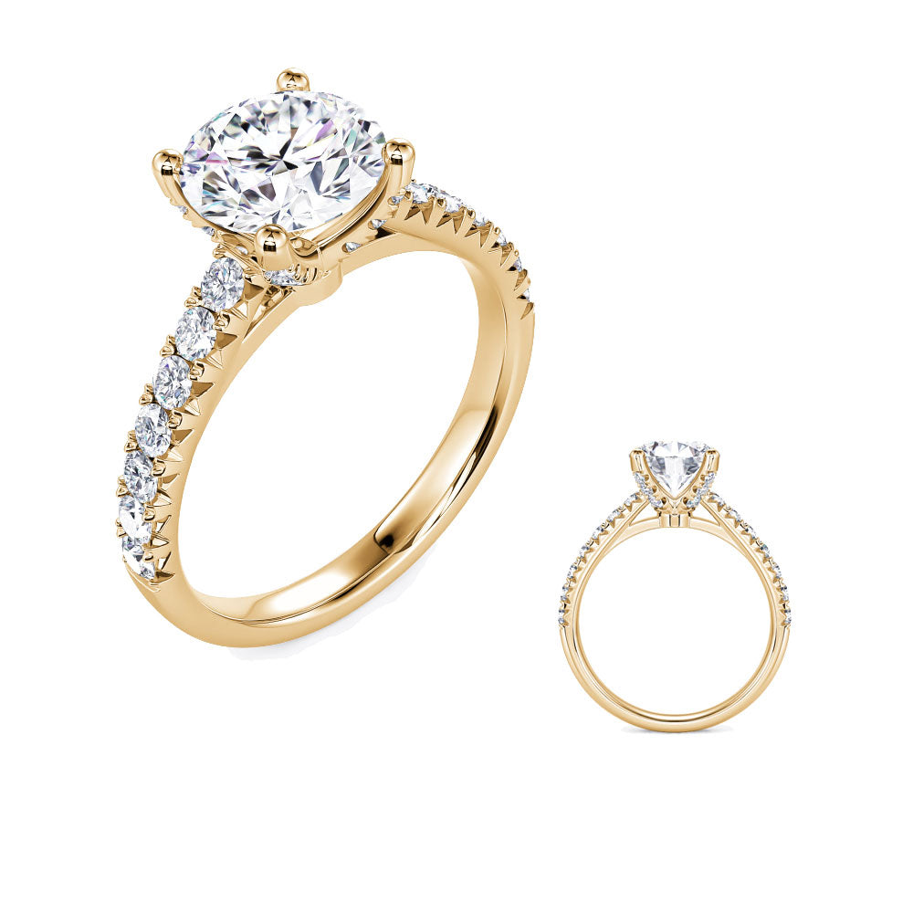 Enchanté Pavé Diamond Ring
