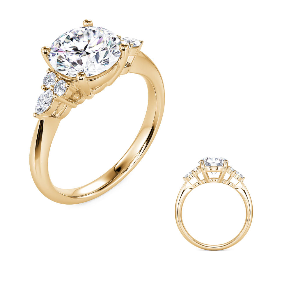 Elegant Marquise Bloom Engagement Ring