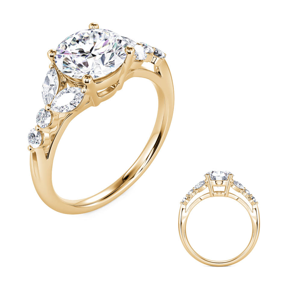 Luxe Marquise Diamond Engagement Ring