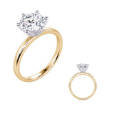 Hidden Halo Solitaire Engagement Ring