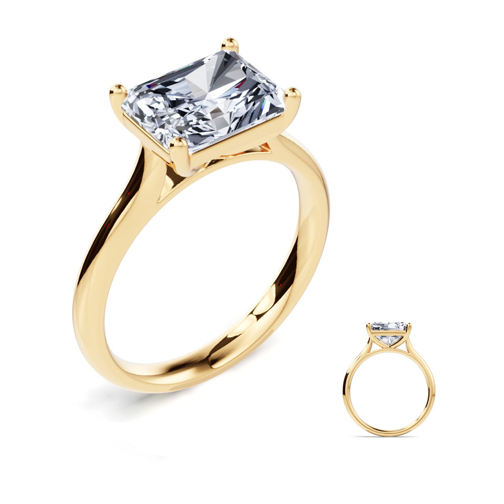 Emerald Solitaire Engagement Ring