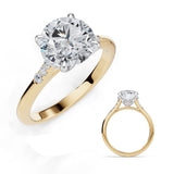 Classic Cathedral Pavé Diamond Engagement Ring Setting