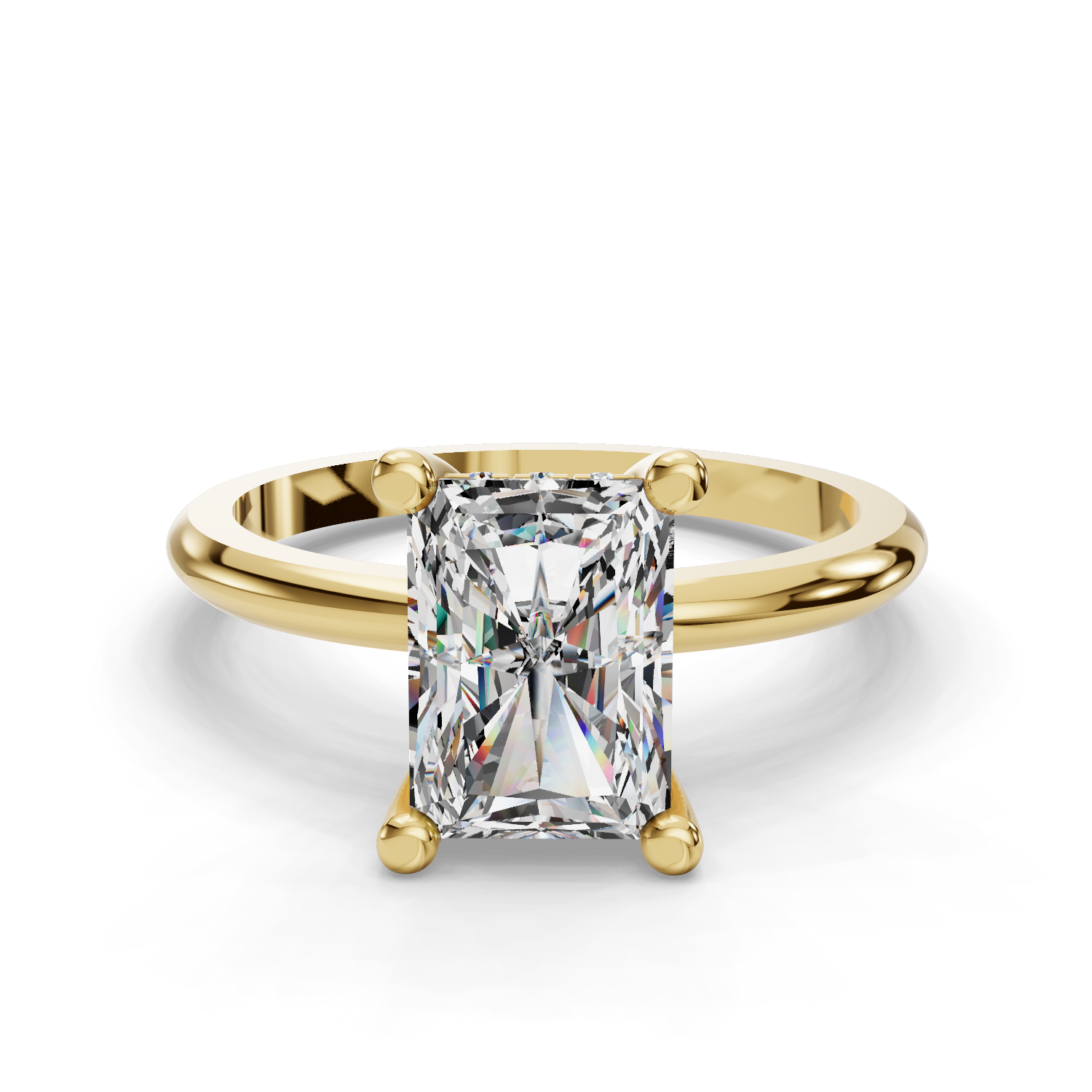 Radiant Halo Engagement Ring