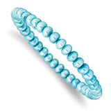 Teal Pearl Stretch Bracelet