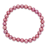 Rose Freshwater Cultured Pearl Stretch Bracelet