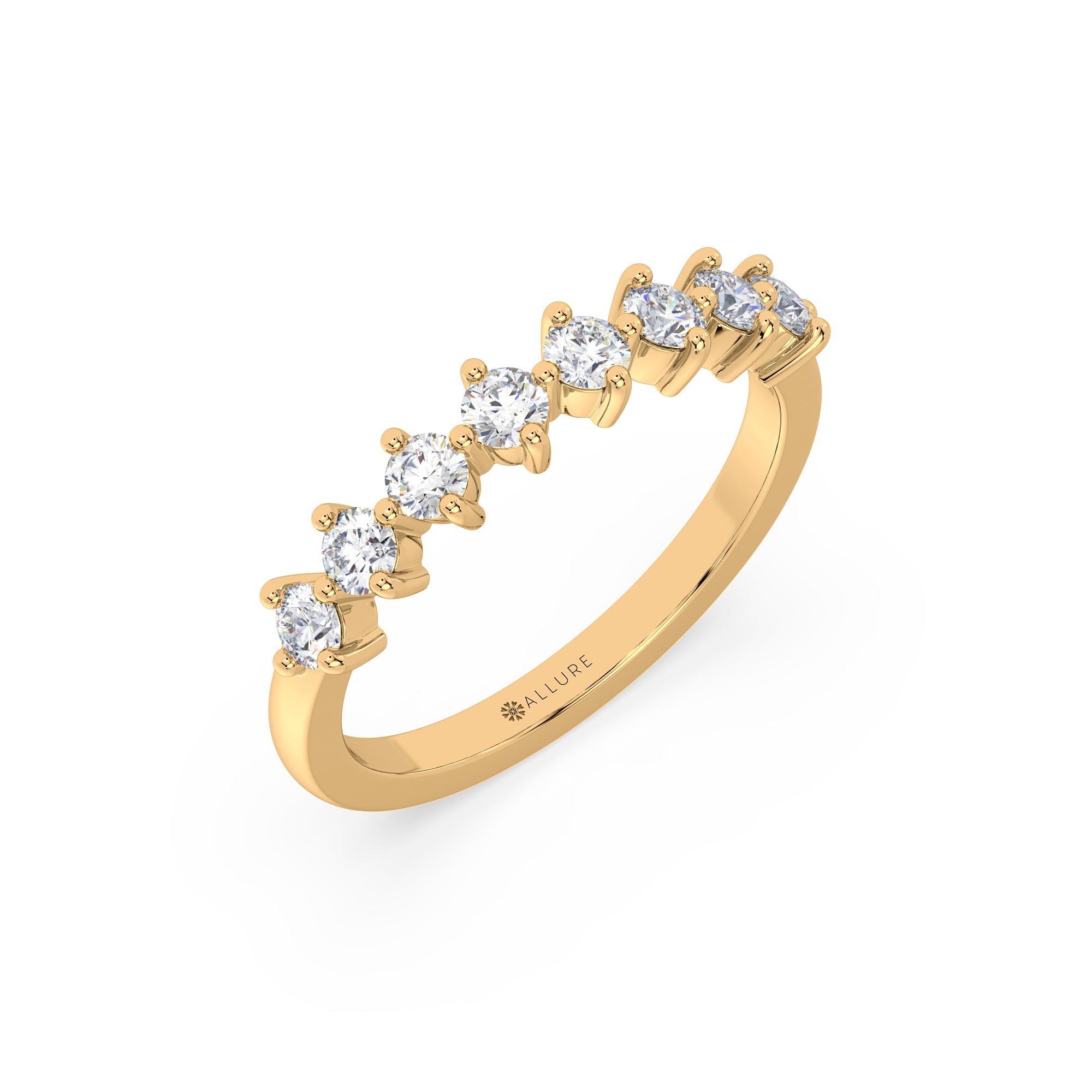 Modern Prong Set Ladies Diamond Wedding Band by Allure