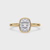 Diamond Engagement Ring Bezel-Set with Cushion Diamond by Allure