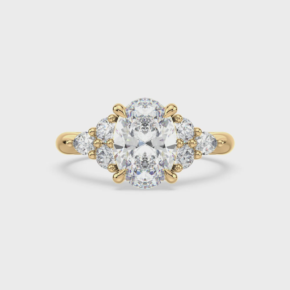 Oval Diamond Engagement Ring by Allure