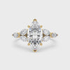 Diamond Marquise Engagement Ring with Marquise Accent Diamonds