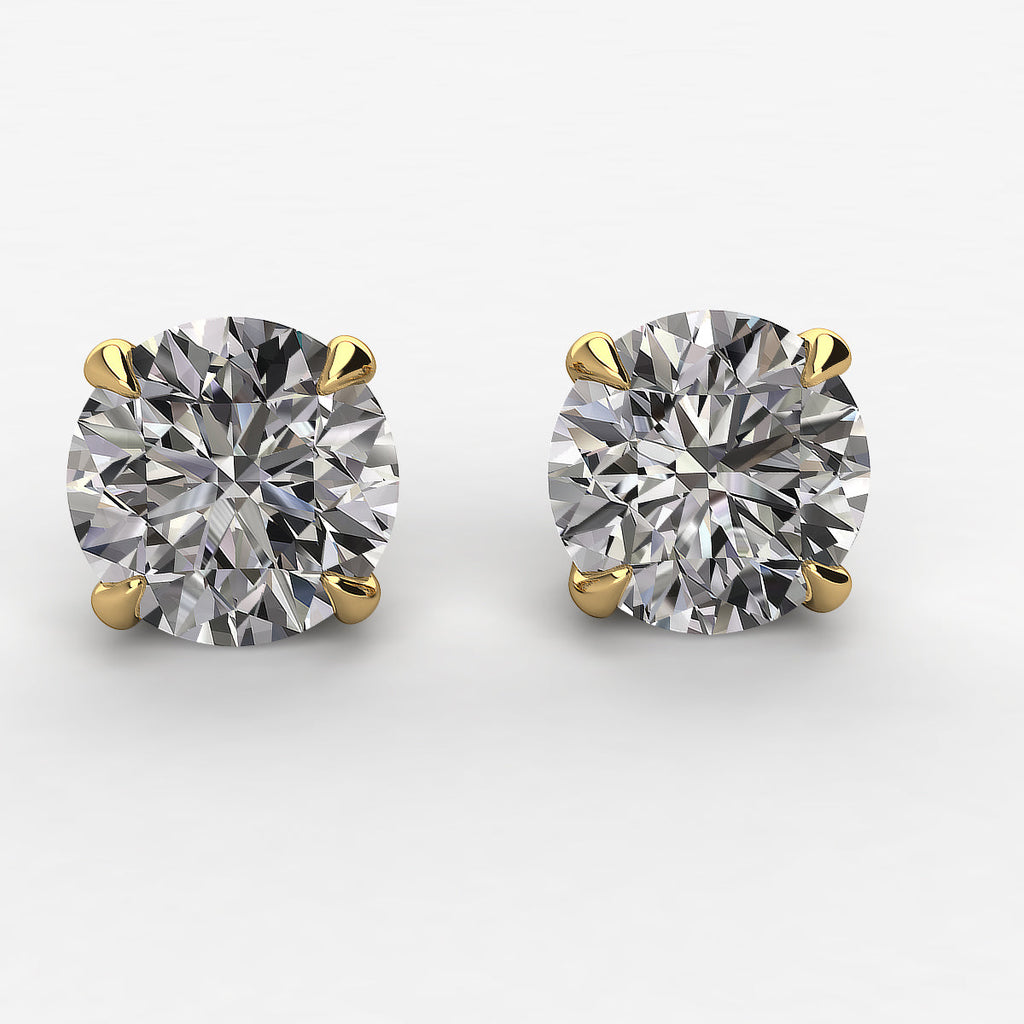 Motif Moissanite Stud Earrings