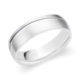 Men's Wedding Ring  Wavy Curve Inlay-119-00692