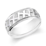 Men's Criss-Cross Pattern Ring-119-00678