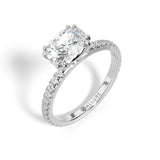 East-West Oval Diamond Engagement Ring