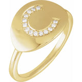 Natural Diamond Initial Ring - Luvona