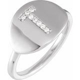 Natural Diamond Initial Ring - Luvona