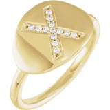 Natural Diamond Initial Ring - Luvona