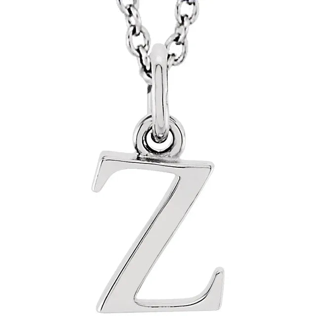 14K Yellow Lowercase Initial 16" Necklace - Luvona