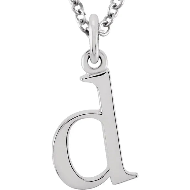 14K Yellow Lowercase Initial 16" Necklace - Luvona