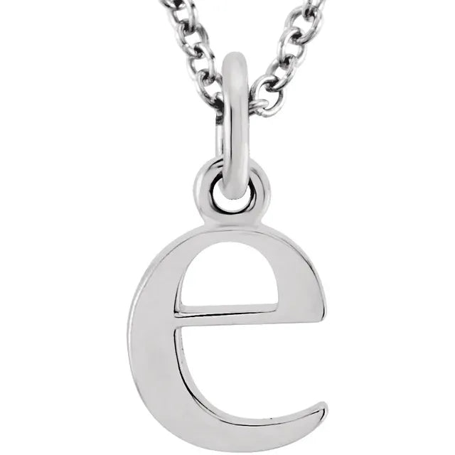 14K Yellow Lowercase Initial 16" Necklace - Luvona