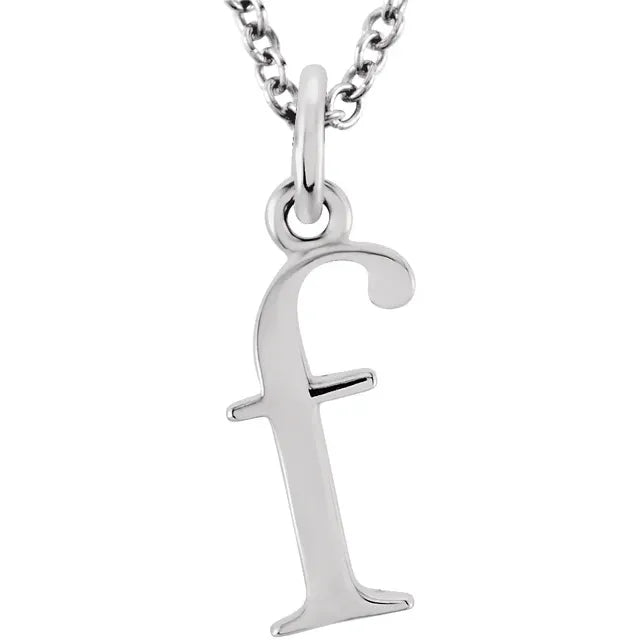 14K Yellow Lowercase Initial 16" Necklace - Luvona