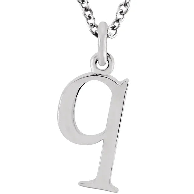 14K Yellow Lowercase Initial 16" Necklace - Luvona