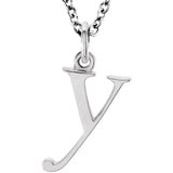 14K Yellow Lowercase Initial 16" Necklace - Luvona