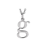 14K Yellow Lowercase Initial 16" Necklace - Luvona