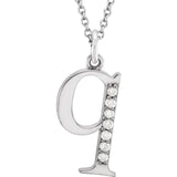 Lowercase Diamond Initial Necklace - Luvona