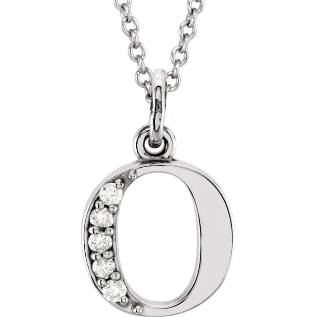 Lowercase Diamond Initial Necklace - Luvona