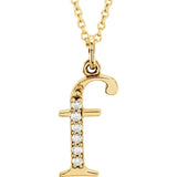 Lowercase Diamond Initial Necklace - Luvona