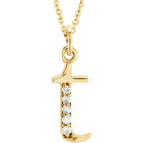 Lowercase Diamond Initial Necklace - Luvona