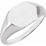 12x10 mm Geometric Signet Ring Peronsalized- Luvona