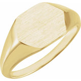 12x10 mm Geometric Signet Ring - Luvona