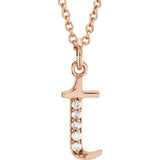 Lowercase Diamond Initial Necklace - Luvona