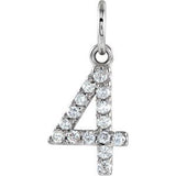 Natural Diamond Numeral Charm - Luvona