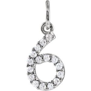 Natural Diamond Numeral Charm - Luvona