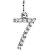 Natural Diamond Numeral Charm - Luvona