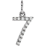 Natural Diamond Numeral Charm