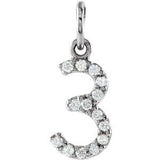 Natural Diamond Numeral Charm - Luvona